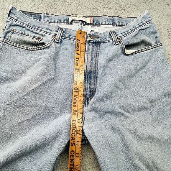 Levi's 560 Blue Jeans‎ Mens 38x32 Comfort Fit Baggy Loose Tapered Leg Distressed - Picture 7 of 9